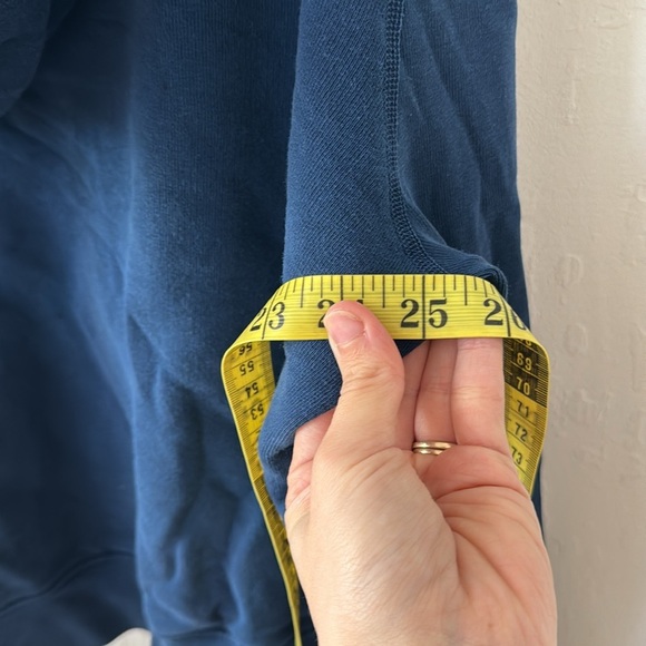 Frank & Eileen Navy Blue Tee Lab Worn Edge Zip Up Blazer Hoodie - Picture 8 of 10